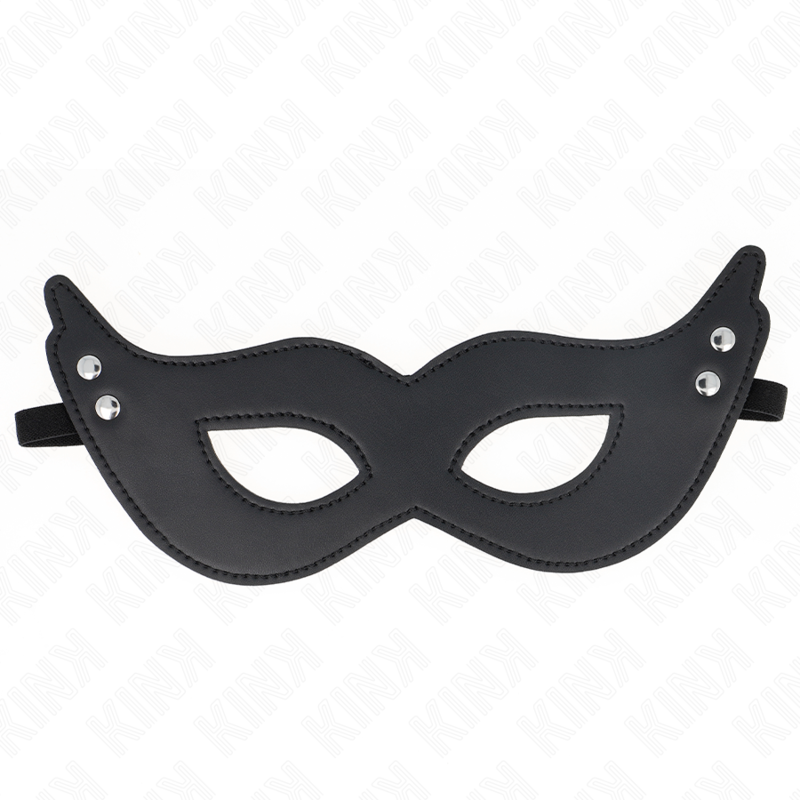 Masque BDSM Cuirette à Rivets Modèle 1 Ajustable 26 x 8 cm - Kink