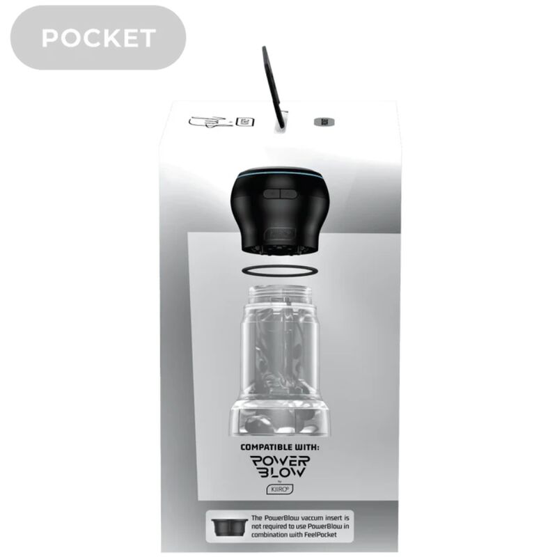 Masturbateur Combo Feel Pocket Stroker Crystal + Power Blow Aspiration - Kiiroo