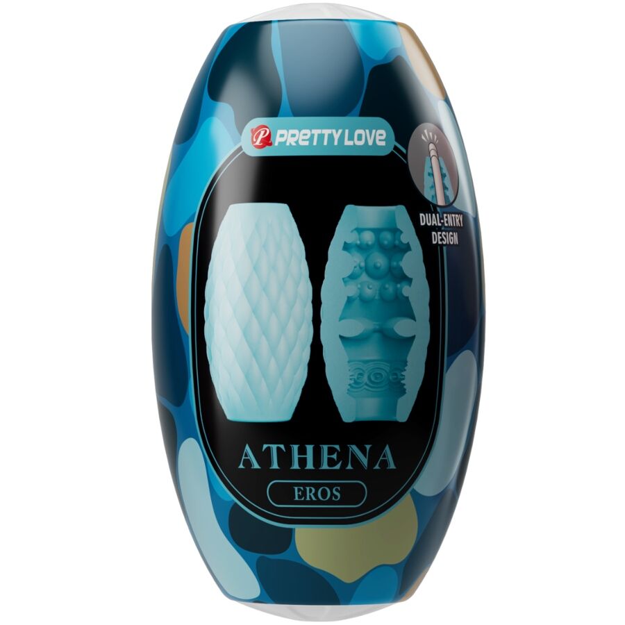 Masturbateur Double Entrée Athena Eros Texturé Compact - TPR - Pretty Love