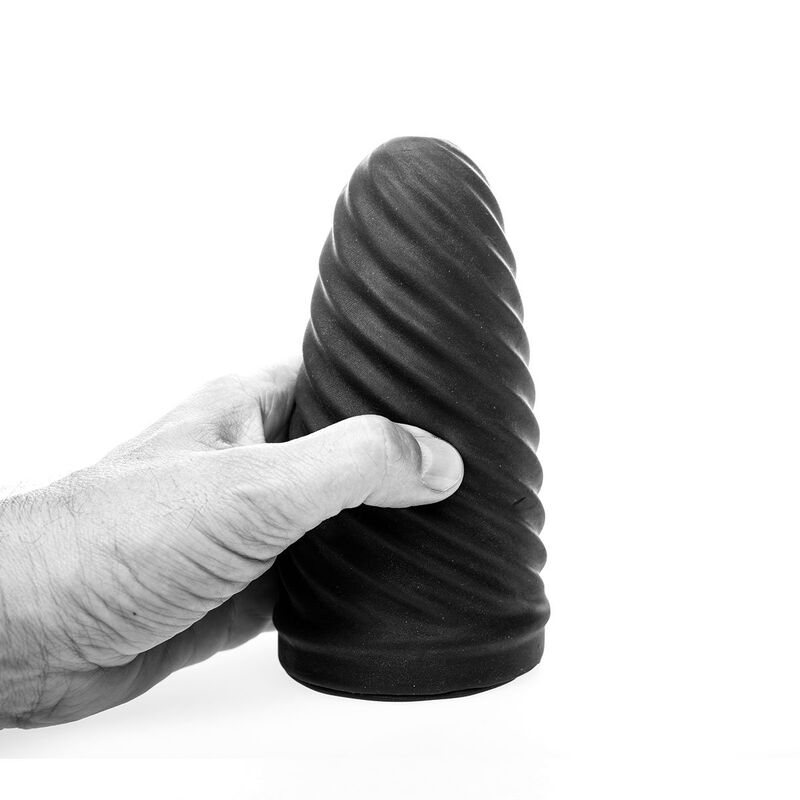 Masturbateur Loop Modèle 1 Texturé Spirale Sans Phtalates 17 cm - All Black