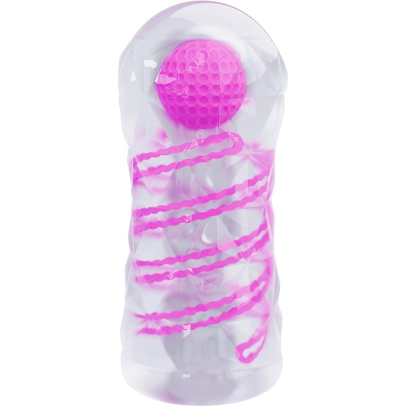 Masturbateur Masculin Spirale Rotative Transparent Texture Interne - Pretty Love