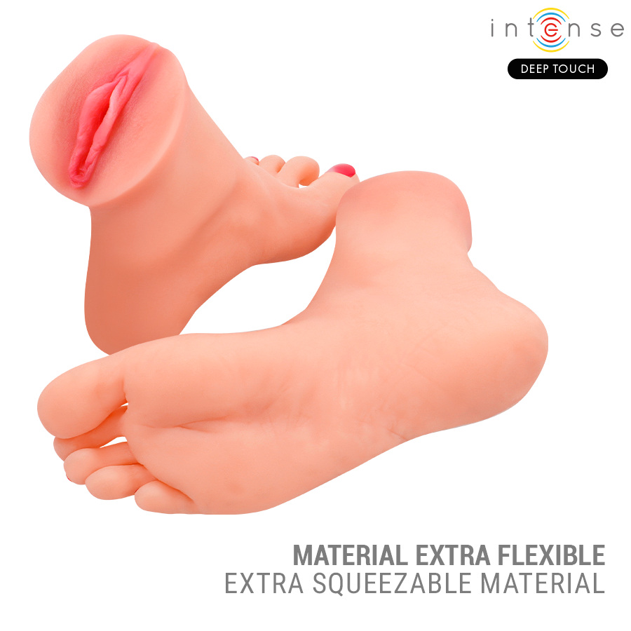 Masturbateur Pieds Réaliste Gabbie Deux Pièces Texturé TPE - Intense