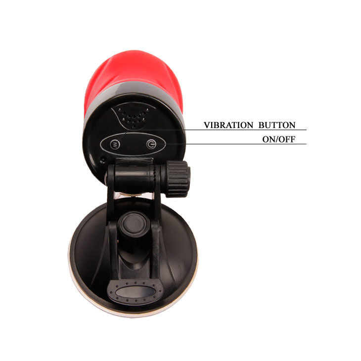 Masturbateur Vibrant Vagin avec Base Ventouse 12 Modes Mains Libres - Crazy Bull