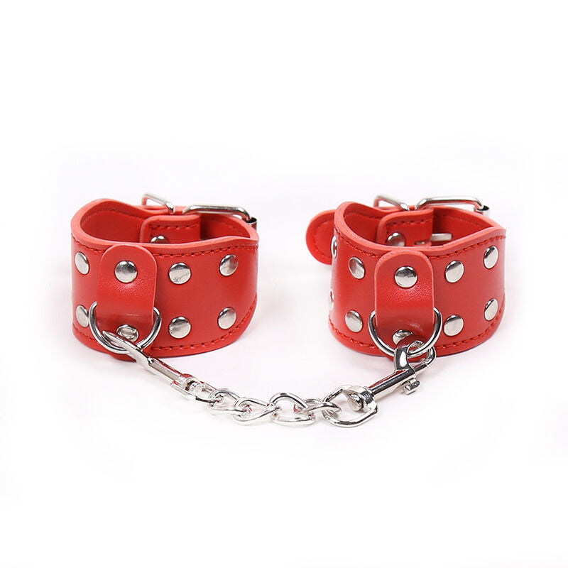 Menottes BDSM Ajustables Chaîne Métallique Rivetée Taille Unique - Ohmama