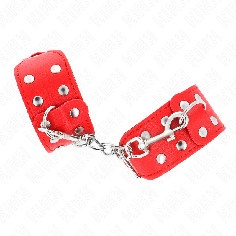 Menottes BDSM Kink Double Ligne de Clous - Réglables Haute Résistance