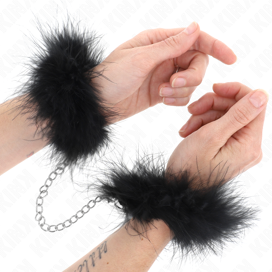 Menottes BDSM Manchettes Mini Plume Réglables Confort - Kink