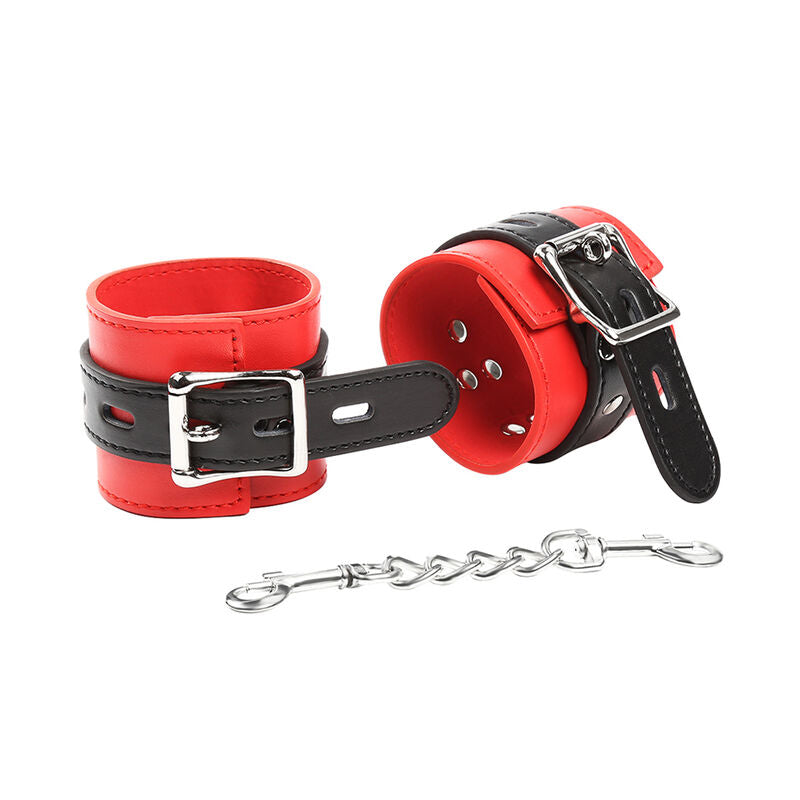 Menottes BDSM Verrouillables Poignets Ajustables Chaîne Métal - Ohmama