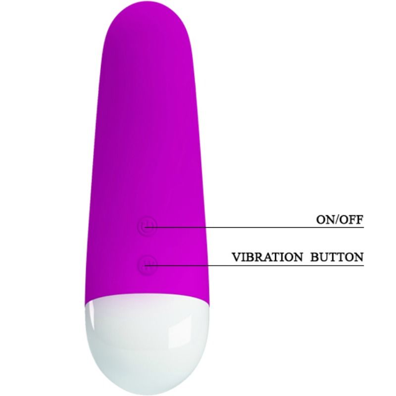 Mini Vibromasseur Luther 30 Modes Rechargeable USB Silicone - Pretty Love