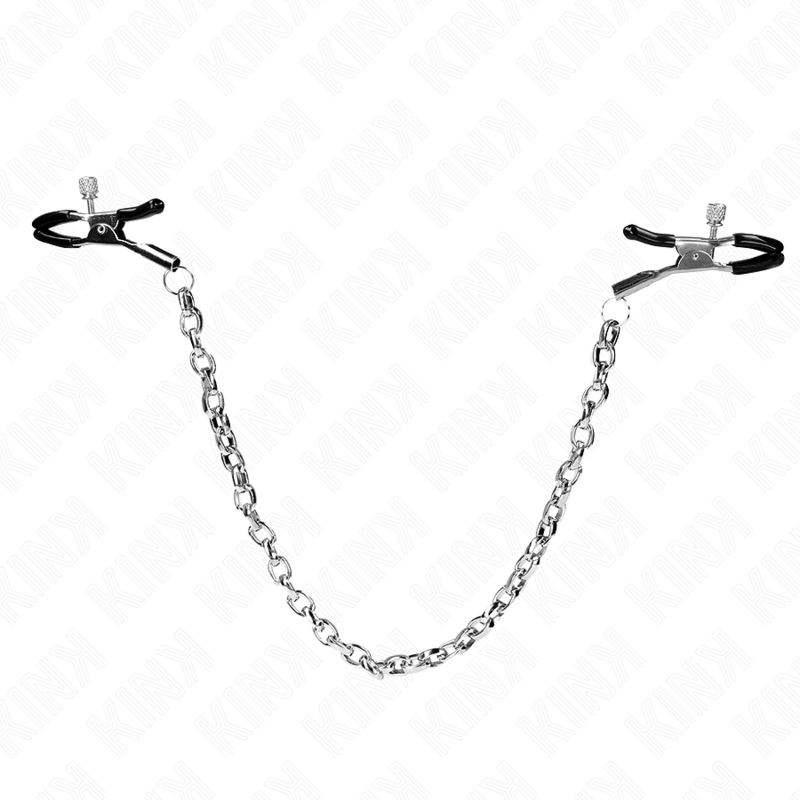 Pinces à Tétons BDSM Chaîne Épaisse 30 cm Réglables - Kink