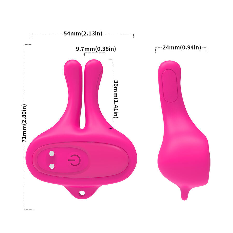 Pinces à Tétons Magnétiques Vibrantes Forme Lapin 9 Modes Rechargeable - Armony