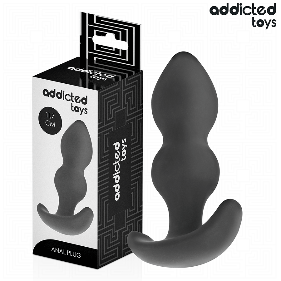Plug Anal Boules Progressives Silicone Taille L 11,7 cm - Addicted Toys