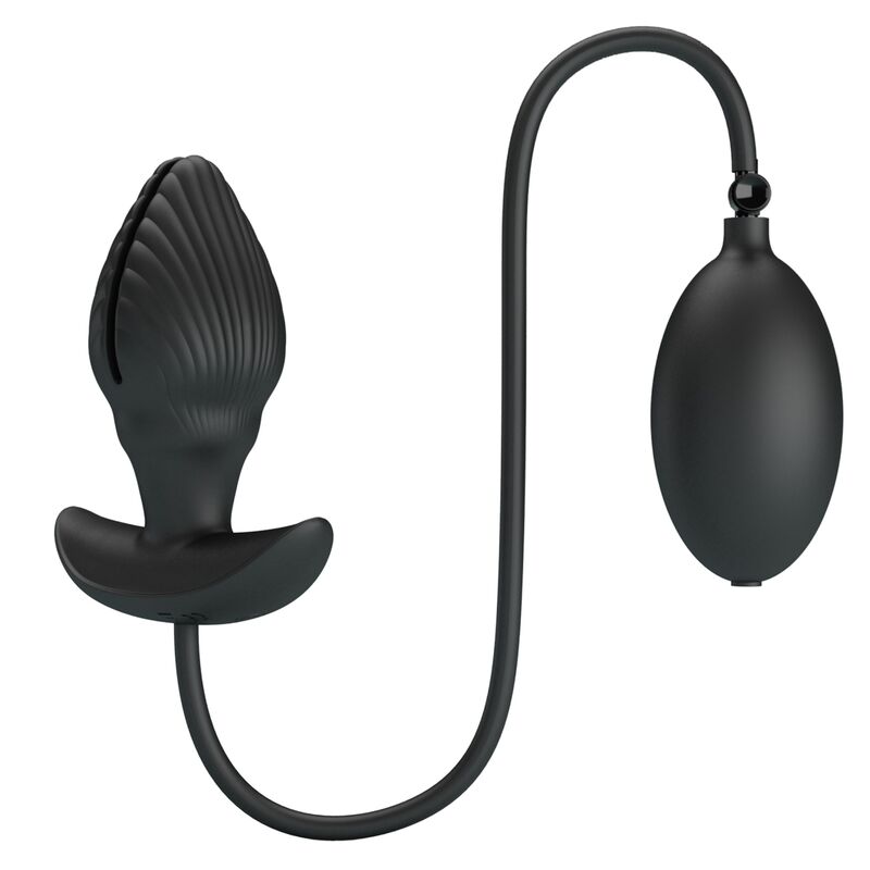 Plug Anal Gonflable Vibrant Rechargeable Silicone Étanche - Pretty Love