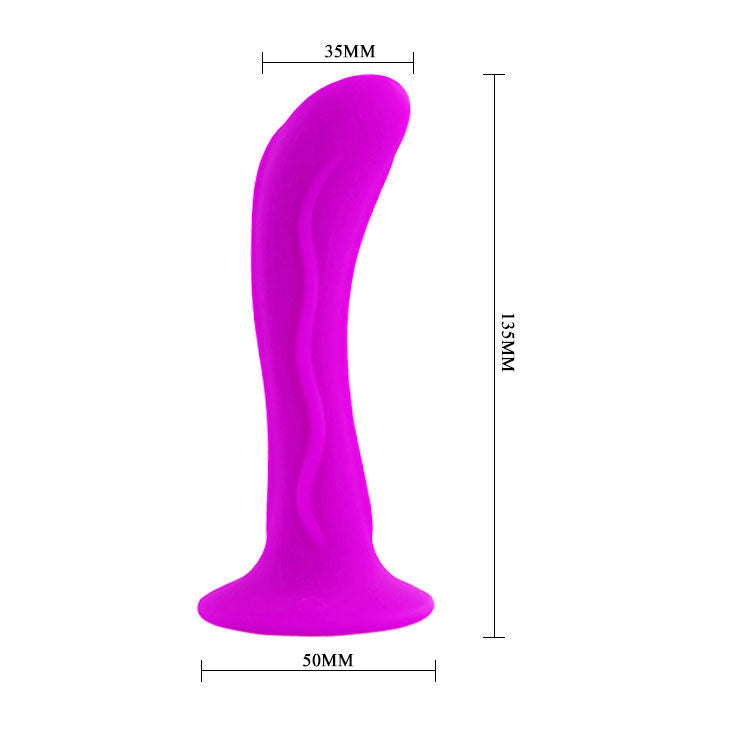 Plug Anal Ventouse Courbé Stimulation Point P et G Silicone - Baile