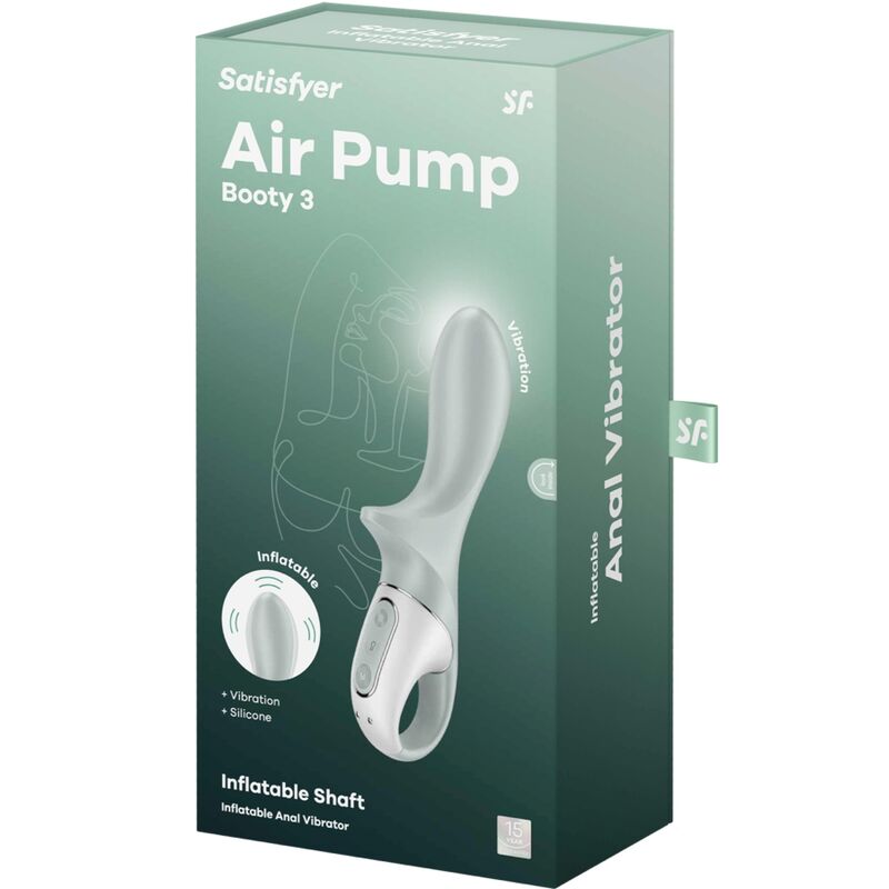Plug Anal Vibrant Gonflable Air Pump Booty 3 Rechargeable IPX7 - Satisfyer