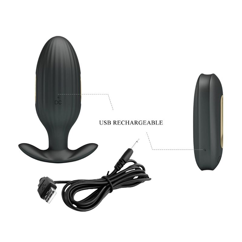 Plug Anal Vibrant Électrostimulation Kelly 7 Modes Rechargeable - Pretty Love