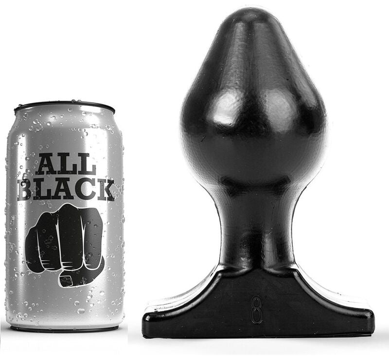 Plug Anal XL All Black 16 x 8 cm Silicone Flexible - All Black