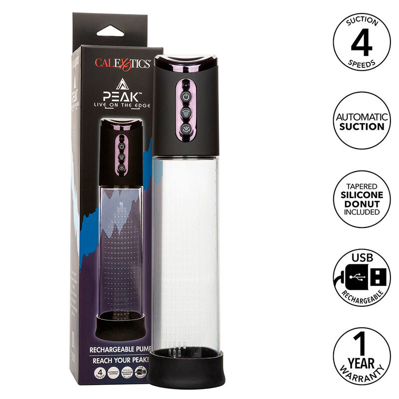 Pompe à Pénis Automatique Peak 4 Vitesses Rechargeable USB - CalExotics