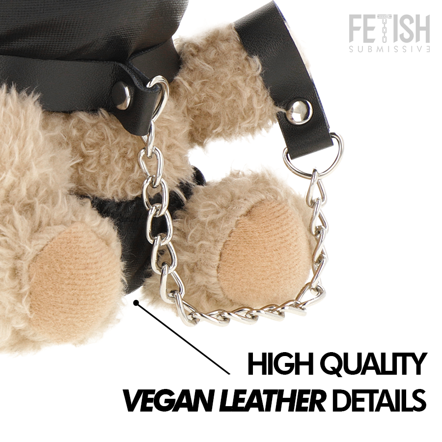 Porte-Clés Ours BDSM Momo Harnais Masque & Chaînes - Fetish Submissive