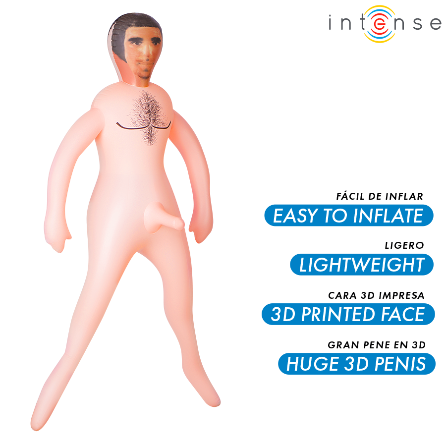 Poupée Gonflable Masculine Anthony Pénis 3D Réaliste 1,45 m - Intense