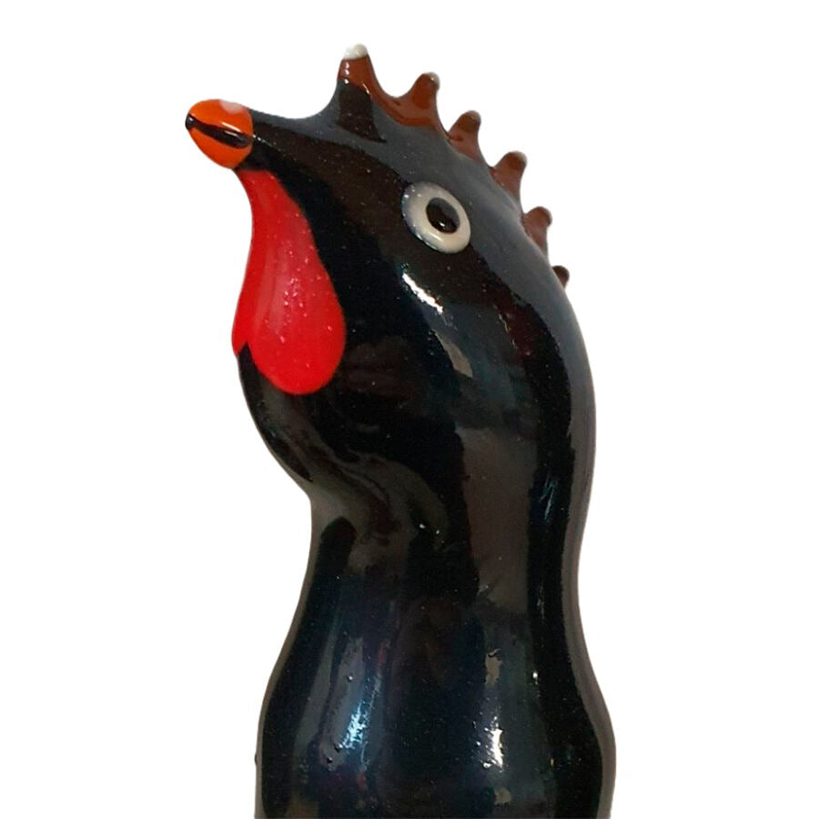 Préservatif Fantaisie Coq Noir Peint à la Main Latex Naturel - Condomerie