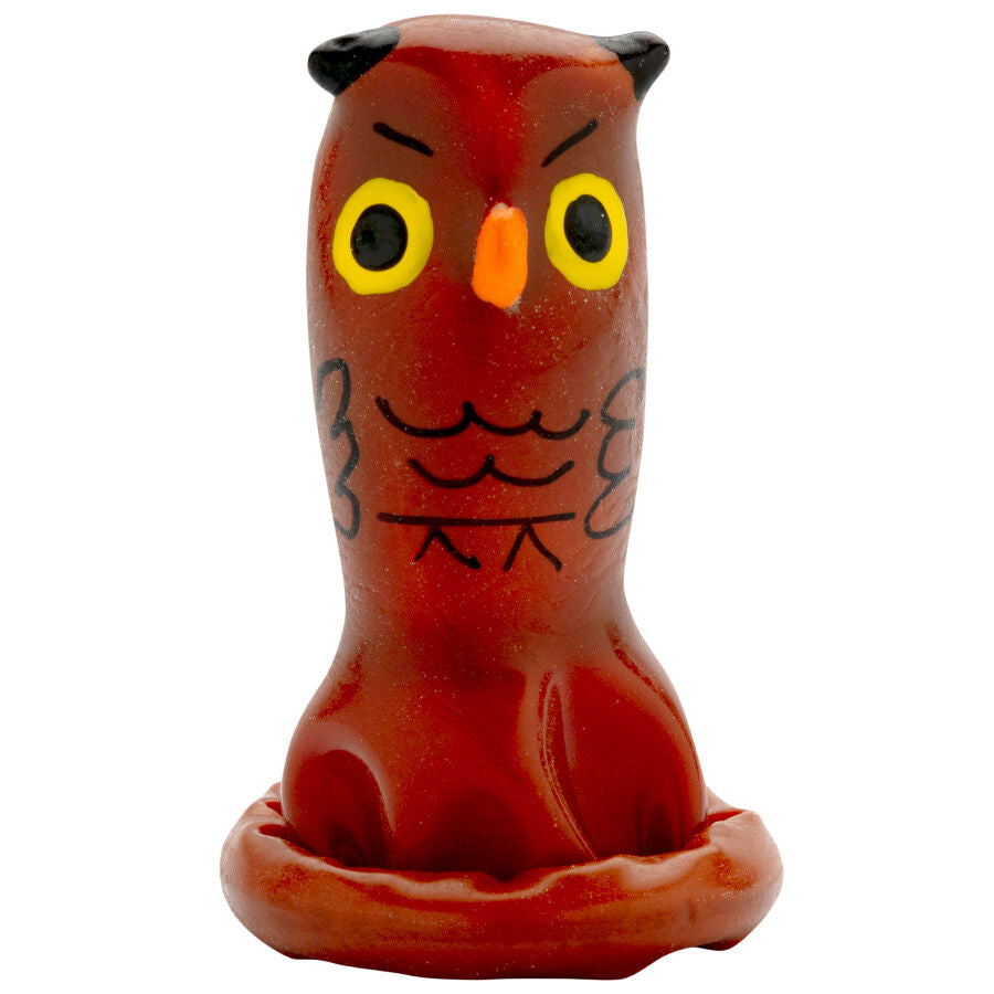 Préservatif Fantaisie Hibou Peint à la Main Latex Naturel - Condomerie
