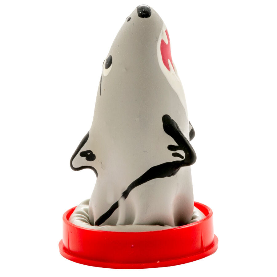 Préservatif Fantaisie Peint à la Main Modèle Requin - Condomerie