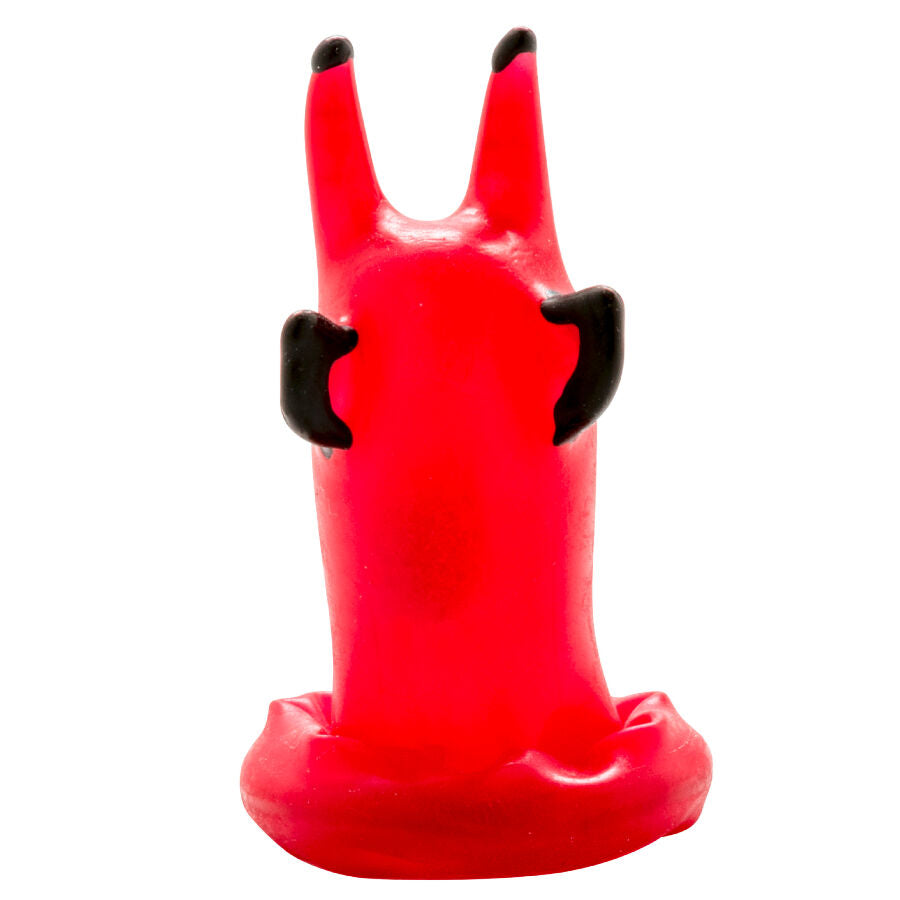 Préservatif Fantaisie Red Devil Peint à la Main Latex Naturel - Condomerie