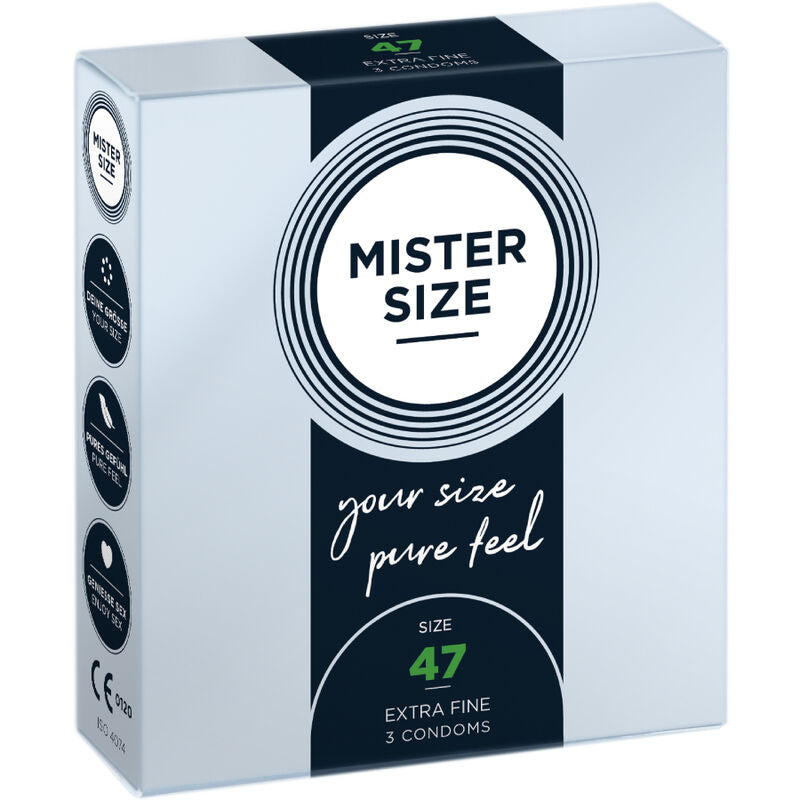 Préservatifs Mister Size - Taille du M au XXXL - Ultra Fin