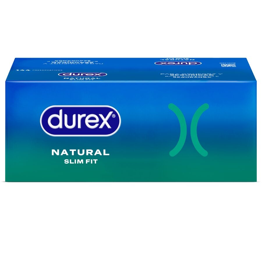 Préservatifs Natural Slim Fit Latex Lubrifiés Boîte 144 Unités - Durex