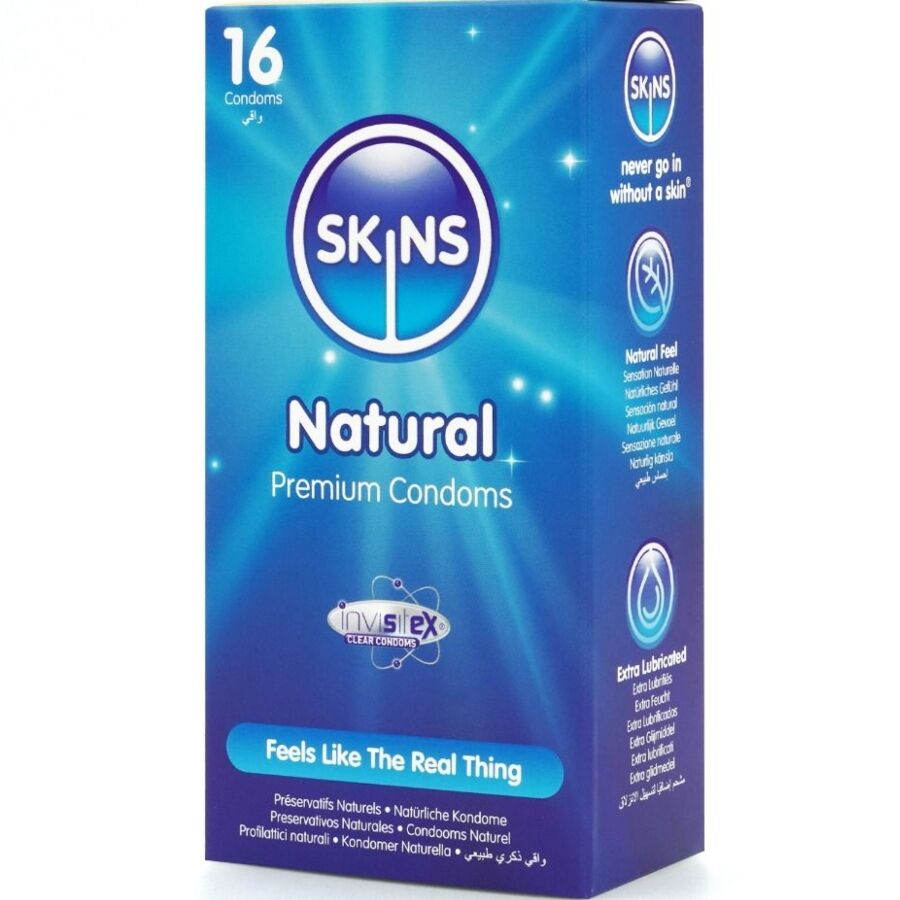 Préservatifs Skins Natural - Ultra Fin Vanille Extra Lubrifiés