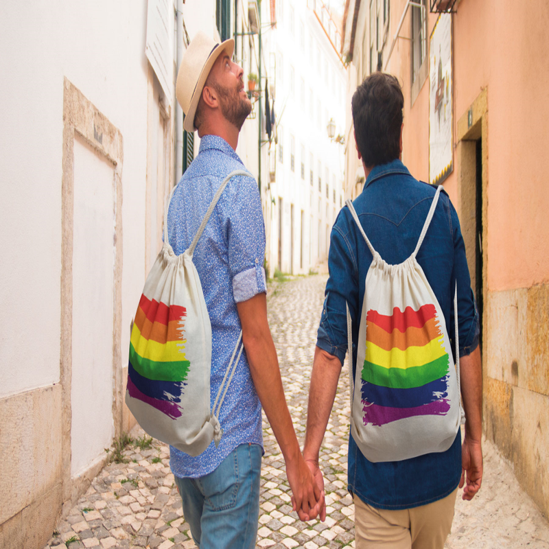 Sac à Dos Drapeau LGBT Pride Coton Léger et Coloré