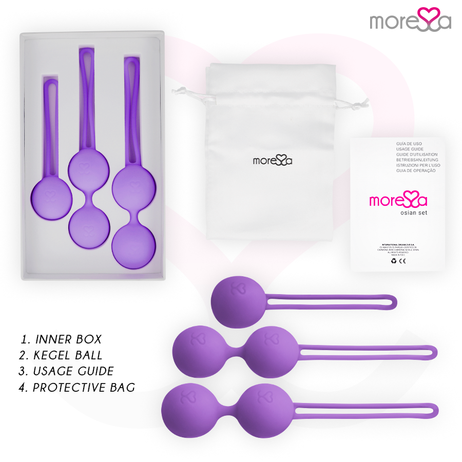 Set de boules de Geisha Osian 3 Tailles Silicone Premium - Moressa