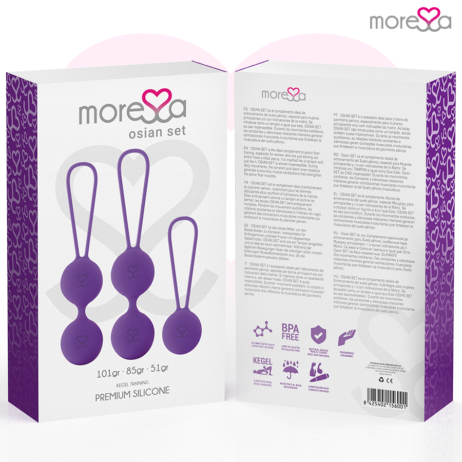 Set de Plugs Anaux Osian 3 Tailles Silicone Premium - Moressa