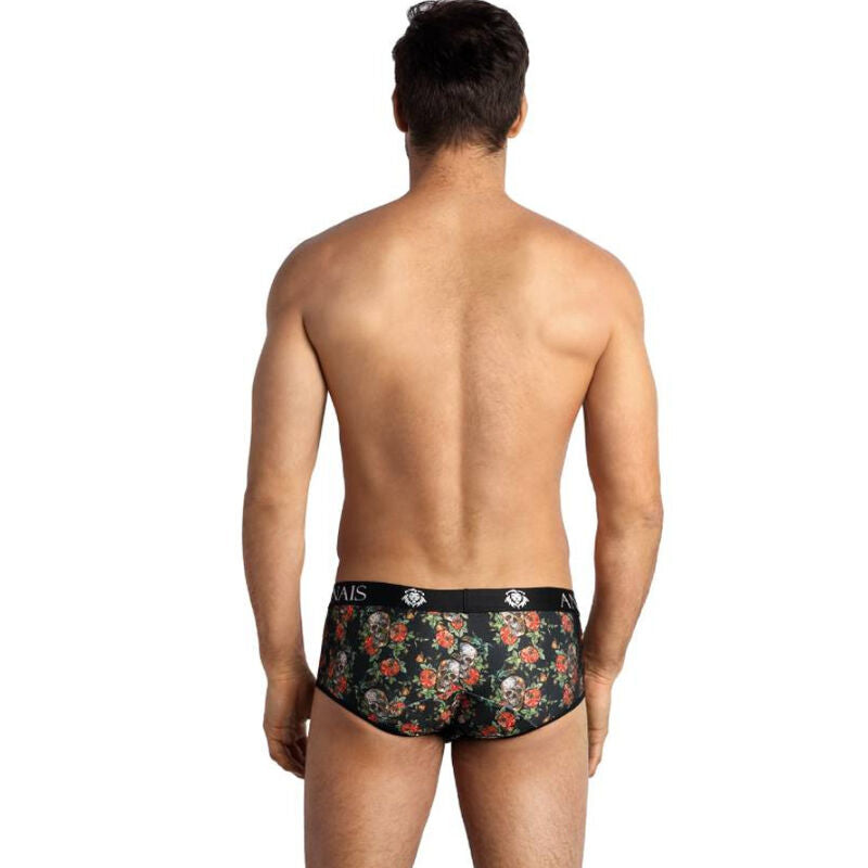Slip Homme Power Brief Coupe Sportive Imprimé Roses et Têtes de Mort - Anais Men