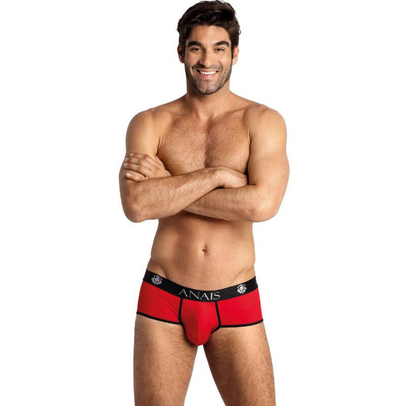 Slip Homme Soul Coupe Sportive Microfibre Rouge Bordure Noir - Anais Men