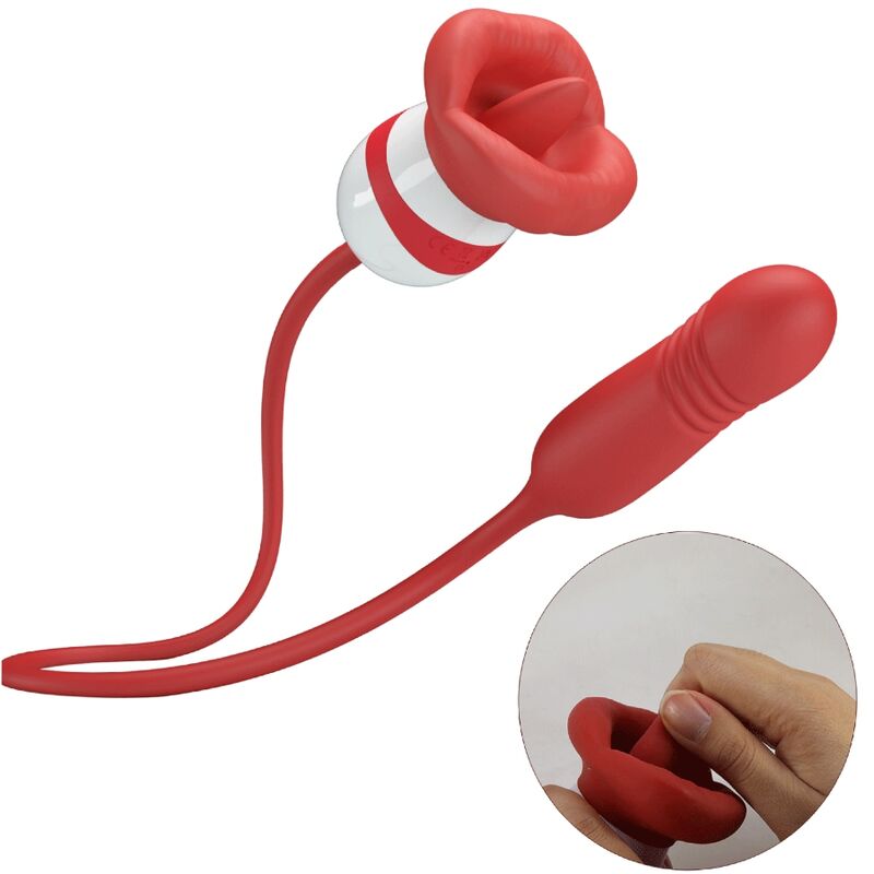 Stimulateur Clitoridien Ashlynn Langue Léchante Bouche 5 Modes - Pretty Love