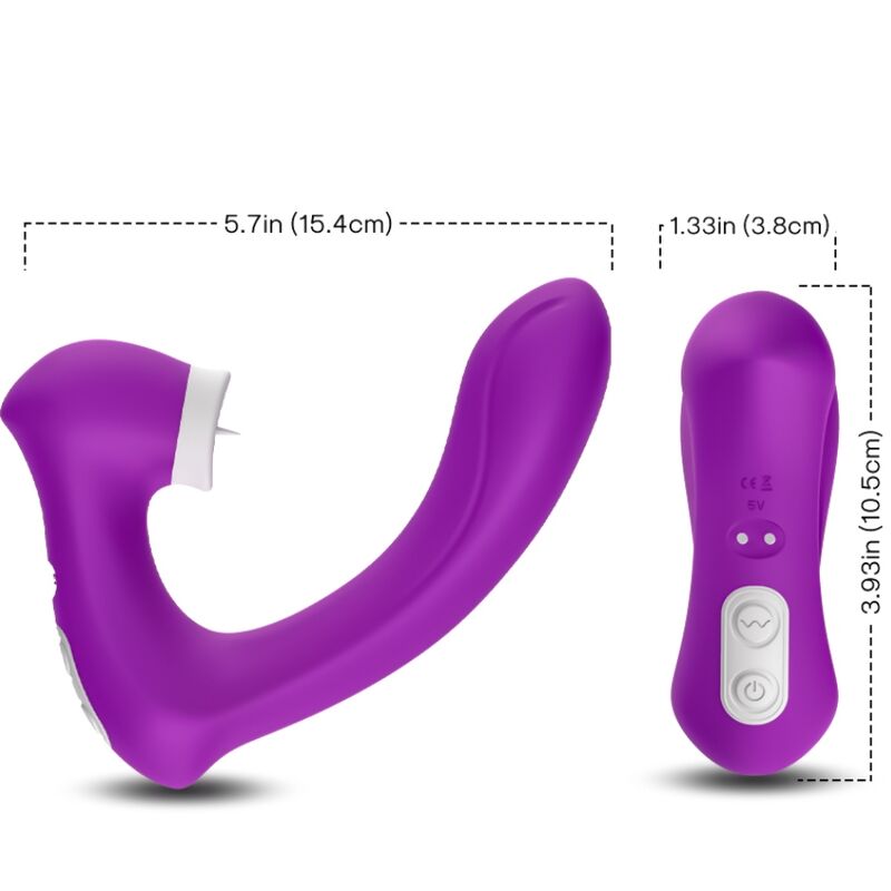 Stimulateur Clitoridien Double Secretkiss Aspiration & Vibration Courbe