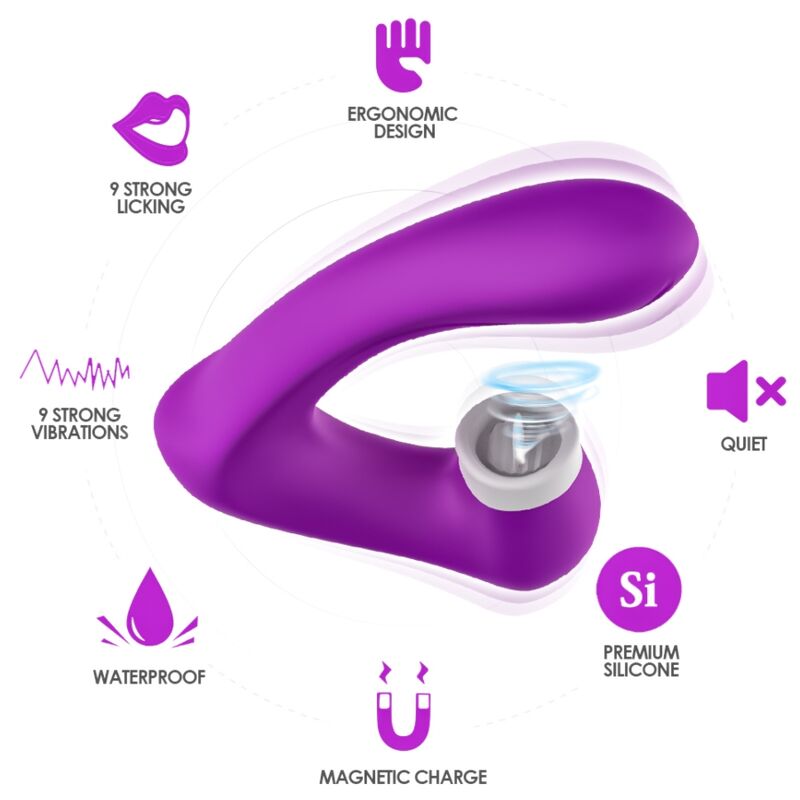 Stimulateur Clitoridien Double Secretkiss Aspiration & Vibration Courbe