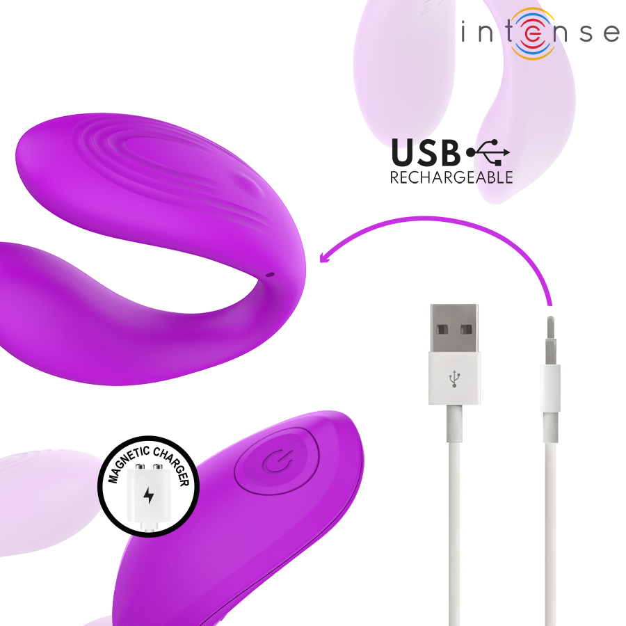 Stimulateur Clitoridien Nora Pince Vibrante en U 10 Modes Télécommande - Intense