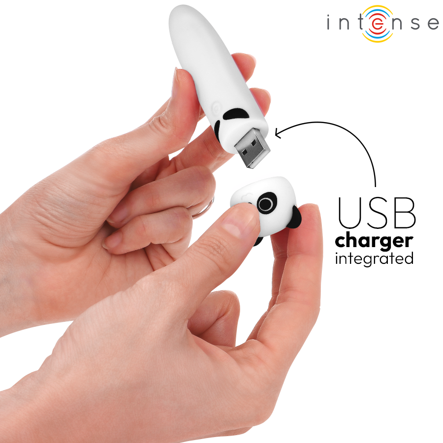 Stimulateur Clitoridien Poh Panda Bullet Vibrant USB 8 Modes - Intense