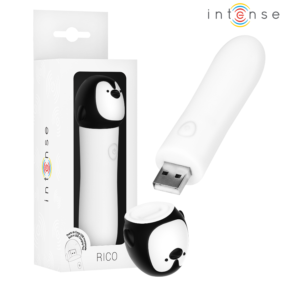 Stimulateur Clitoridien Rico Forme Pingouin 8 Modes Rechargeable - Intense