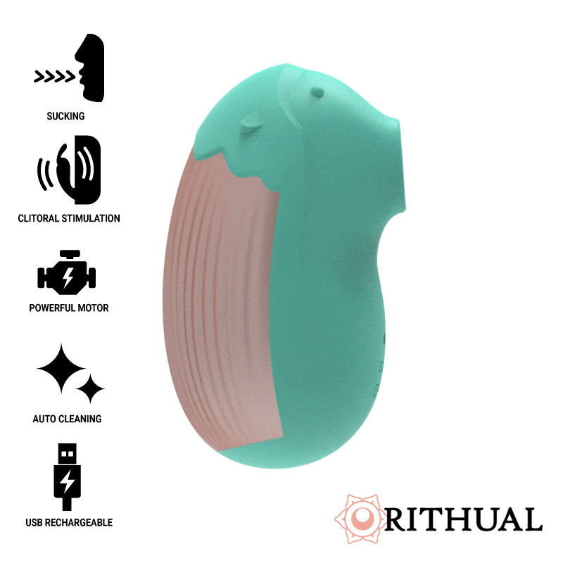 Stimulateur Clitoridien Shushu 2.0 Aspiration et Vibration Aqua - Rithual