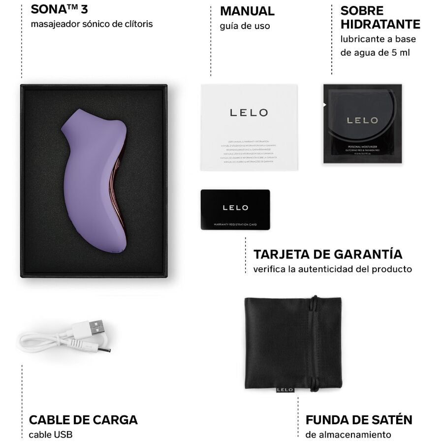 Stimulateur Clitoridien Sonique Sona 3 Connecté 12 Modes - Lelo