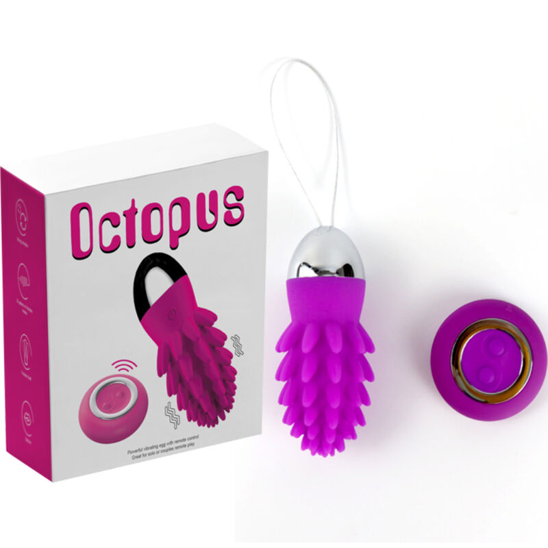 Œuf Vibrant Octopus Cactus Télécommande Rechargeable Violet - Armony