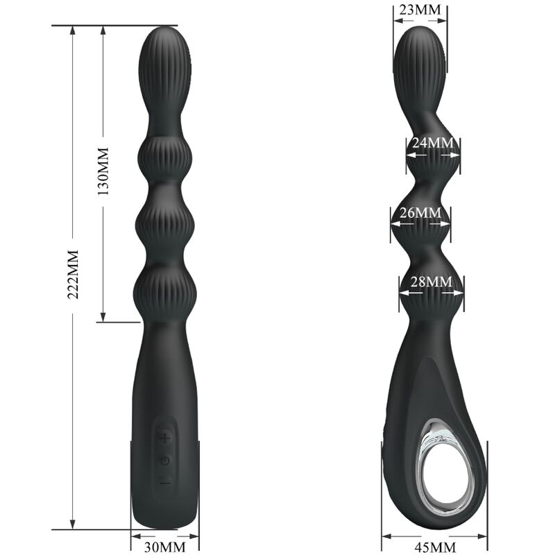 Vibromasseur Anal Federer Flexible 12 Vibrations Rechargeable - Pretty Love