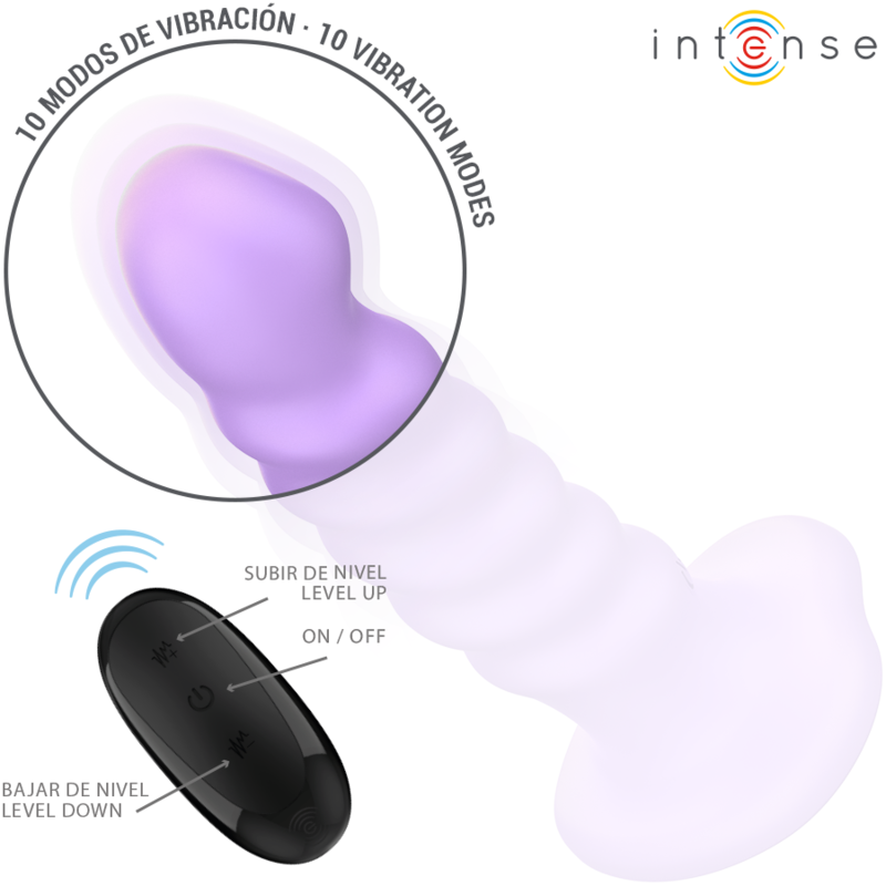 Vibromasseur Brenda Design Spirale 10 Vibrations Ventouse Télécommande - Intense