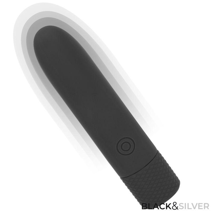 Vibromasseur Bullet Geri Rechargeable USB 8 Vibrations Submersible - Black&Silver
