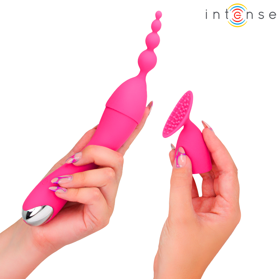 Vibromasseur Clitoridien Cher 4 Embouts Interchangeables 20 Modes - Intense
