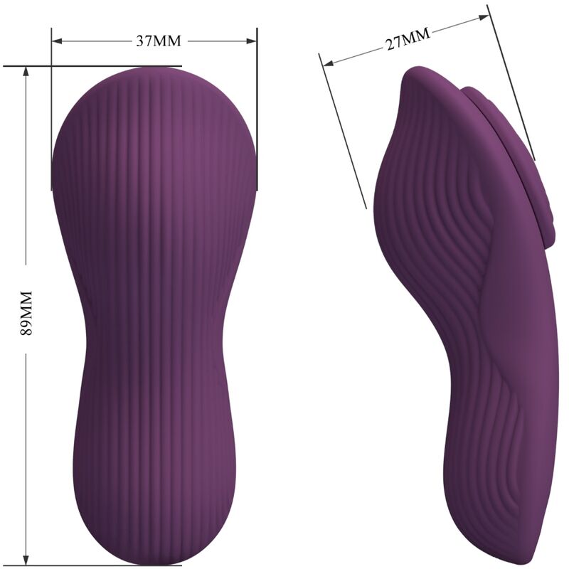 Vibromasseur Clitoris Mane Lay-On 10 Vibrations Connecté Télécommande - Pretty Love
