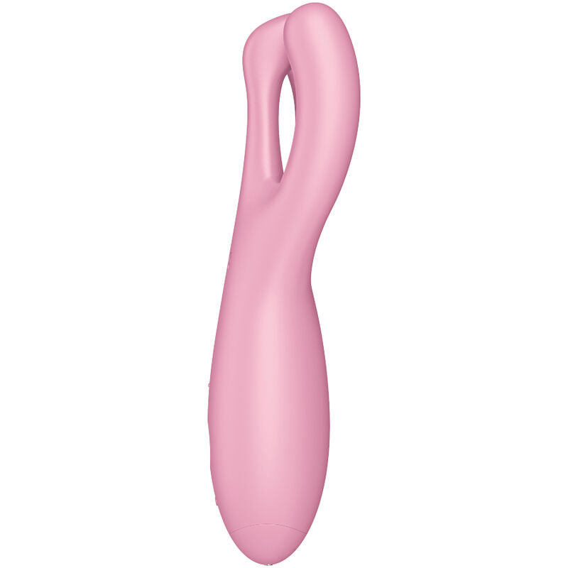 Vibromasseur Connecté Threesome 4 App Silicone Rechargeable - Satisfyer